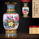 晟煦景德鎮(zhèn)陶瓷器粉彩花瓶中式家居客廳玄關(guān)電視柜桌面裝飾品瓷瓶擺件 景泰藍(lán)描金孔雀牡丹尊瓶/木質(zhì)旋