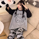 JaetinWsinn2025新款睡衣女純棉春秋季長(cháng)袖可愛(ài)卡通kitty貓秋冬天家居服套裝 6652 L 【160CM左右 100-115斤】