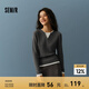 森馬（Semir）毛衣女短款假兩件含羊毛針織衫2024冬季新款修身保暖軟糯v領(lǐng)內(nèi)搭 白灰色調(diào)00412 S /155/80A