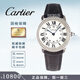 【二手99新】卡地亞RONDE DE CARTIER系列自動(dòng)機(jī)械石英機(jī)芯鑲鉆男女情侶瑞士腕表 后鑲鉆29.5mm真皮石英女表W6700155