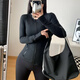 lululemon女士運動(dòng)夾克連帽收腰顯瘦瑜伽服健身 黑色 S （2）85-100斤