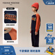 Teenie Weenie Kids小熊童裝24秋冬款男女童撞色插肩袖加絨衛(wèi)衣 藏青色 150 cm