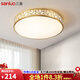 三洛（SANLUO）北歐全銅吸頂燈led臥室主燈現(xiàn)代簡(jiǎn)約創(chuàng)意鳥巢書房?jī)和块g燈具 鳥巢-圓形40cm-36W三色光