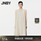 JNBY/江南布衣春夏連衣裙棉府綢浪漫氣質(zhì)褶皺A型無袖小黑裙5O6G13240 261/灰卡其 S