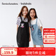 巴拉巴拉女童裙子兒童背帶裙2025夏裝【庫洛米商場同款】牛仔假兩件連衣裙 牛仔淺藍(lán)88101 130