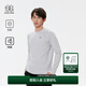 KOLON SPORT/可隆抓絨長袖 男子秋冬戶外休閑衣保暖抗菌圓領(lǐng)T恤上衣 LHRT4WN123-LG 淺灰色 L (175/96A)