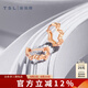 謝瑞麟（TSL）18K玫瑰金耳環(huán)悅己系列簡約彩金耳釘耳飾女AG682 k金耳飾