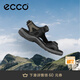 愛(ài)步（ECCO）涼鞋女 透氣魔術(shù)貼防滑耐磨沙灘鞋 越野069563 黑色/灰色06956350034 37