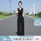 絲柏舍無(wú)袖連體褲2025春夏新款女時(shí)尚收腰設(shè)計(jì)V領(lǐng)裁剪連體衣