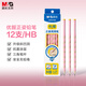 晨光（M&G）文具鉛筆HB優(yōu)握洞洞鉛筆12支 小學(xué)生練字鉛筆 兒童正姿矯姿 三角木桿沾頂易抓握AWP307B5粉桿開(kāi)學(xué)