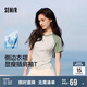 森馬（Semir）[商場(chǎng)同款]短袖T恤女撞色插肩袖修身2025夏涼感上衣101325100052