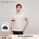 TOMMY HILFIGER【透氣舒適】夏季男裝珠地網(wǎng)眼撞色袖口修身短袖POLO衫JA239 米白色AWD XL （推薦：155-160斤）