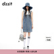 DZZIT地素牛仔連衣裙夏季背帶可愛小眾短裙女 藍色 XS