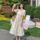皮爾卡丹茶歇法式白色蕾絲連衣裙女夏季2025新款氣質(zhì)顯瘦高級感松弛感裙子 米白 升級優(yōu)質(zhì)版 M （105-115斤）