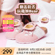 他她（TATA）女鞋勃肯鞋黃油小熊聯(lián)名夏季厚底女外穿包頭拖鞋 米白/粉 37