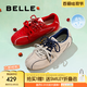 百麗（Belle）周雨彤同款跳跳糖25秋新網(wǎng)面透氣德訓(xùn)鞋休閑鞋B2432CM5預(yù)售 淺灰【張儷同款跳跳糖】 38 (240mm)