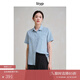 旅途原品ltyp 明星同款100%亞麻經(jīng)典4色「無齡」襯衫女士秋季文藝百搭襯衣 天空藍(lán) M