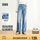 森馬（Semir）森柔牛仔牛仔褲女涼感闊腿褲25夏顯腿長褲子109325124006