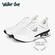 Walker Shop品牌輕奢男鞋春秋新款時(shí)尚夏季新款透氣網(wǎng)面舒適百搭緩震跑步鞋子 白色 40