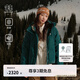 KOLON SPORT/可隆羽絨服 女子戶外露營(yíng)短款防風(fēng)耐磨中量鵝絨外套 LKDJ4WT626-DG 深綠色 XS 155/80A