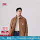 Levi's李維斯秋冬工裝巴恩風(fēng)男士美式復(fù)古寬松休閑燈芯絨襯衫外套 駝色 L