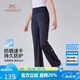 英氏（YEEHOO）女童喇叭褲兒童褲子中大童裝速干運(yùn)動(dòng)褲防曬瑜伽褲夏 深藍(lán)  140 