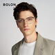 BOLON暴龍眼鏡近視眼鏡框輕商務(wù)眉架光學(xué)鏡復古半框男女可配度數BJ6105 B16-銀色/透灰 框+依視路鉆晶膜御1.60（400度內)
