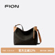 菲安妮（FION）2025新款大容量老花托特包復(fù)古單肩斜挎hobo包七夕情人節(jié)禮物 啡/駝