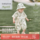 babylove嬰兒連體衣夏季竹棉山茶紗布和尚服新生兒寶寶衣服薄款透氣哈衣