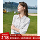 百圖betu女裝秋季新款襯衫七分袖翻領(lǐng)條紋國風(fēng)熊貓襯衫女2307T38 黑白條 M