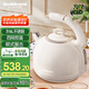 格來德（Grelide）燒水壺歐式復(fù)古保溫316不銹鋼電熱水壺多段控溫電水壺恒溫防燙家用熱水壺D1215E白色