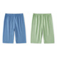 棉大班（MIANDABAN）男童七分褲夏季薄款兒童睡褲純棉寶寶寬松空調褲小童夏天褲子 凈色果綠+凈色海藍 100 cm
