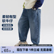 左西男童牛仔褲兒童褲子秋裝2025新款男孩春秋款中大童長褲 牛仔色160