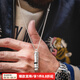 馬登福叔美式復(fù)古925純銀防空哨子可吹響工裝吊墜口哨項鏈男潮流百搭 防空哨(銀色/皮繩)