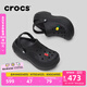 卡駱馳crocs貝拉洞洞鞋沙灘鞋包頭女鞋厚底拖鞋|210062 黑色-001(含智必星） 35 (210mm)