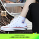 匡威（Converse）官方All Star經(jīng)典帆布男女高幫休閑運(yùn)動小白鞋101009 101009/白色 37