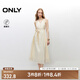 ONLY2025夏季新款優(yōu)雅浪漫掛脖V領(lǐng)收腰A字長(zhǎng)裙連衣裙女|125207016 A01香草奶油白 S
