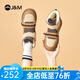 快樂瑪麗（J&M）雪地靴女2024冬季新款短筒靴加絨保暖女短靴羊皮毛一體棉鞋女 駝色 37