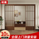 佑麥陽(yáng)臺極窄原木風(fēng)推拉門(mén)玻璃門(mén)胡桃木色廚房隔斷移門(mén) 胡桃木色兩軌四扇對開(kāi)