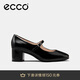 愛步（ECCO）25年夏季新款時(shí)尚優(yōu)雅風(fēng)瑪麗珍粗跟高跟鞋 型塑290963 黑色37