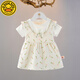 G.DUCKIDS女童短袖連衣裙夏季2025新款洋氣寶寶夏裝衣服嬰兒童公主連衣裙 玫粉色【短袖上衣裙】 66 cm