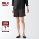 無印良品（MUJI）女式 萊賽爾纖維 短褲 褲子 休閑褲 夏天 女裝 BEC11C3S 深灰色 S