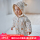 OAK FAMILY秋冬新品寶寶夾棉連體衣新生嬰幼兒連帽保暖全棉爬服嬰兒衣服 綠野仙蹤 90cm