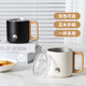 拜格雙層304不銹鋼卡通馬克杯咖啡杯簡約風(fēng)七夕情人節(jié)禮物400ml帶蓋白