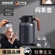 XKJ德國燜茶壺老白茶悶泡壺不銹鋼大容量保溫水壺家用茶水分離壺 復古灰 2.0升 【燜茶壺/獨立茶倉款】 1L以上