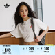 adidas經(jīng)典簡約純棉運(yùn)動上衣圓領(lǐng)短袖T恤女裝夏季阿迪達(dá)斯三葉草 漢玉白 M