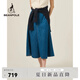 beanpole【新品】濱波 2025春夏女士復(fù)古韓系穿搭全棉A字牛仔裙 藍(lán)色 XS 155/62A 025