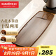 金灶（KAMJOVE）茶盤托盤家用現(xiàn)代簡約小型直排實(shí)木功夫茶具套裝托盤木茶托茶臺 方舟古花木-單茶盤