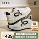 他她（TATA）25秋阿甘鞋女休閑運(yùn)動(dòng)鞋WPC10CM5 米白/黑 36