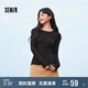 森馬（Semir）長袖T恤女吸濕發(fā)熱抗菌緊身內(nèi)搭2024圓領(lǐng)抓絨套頭衫109724101007